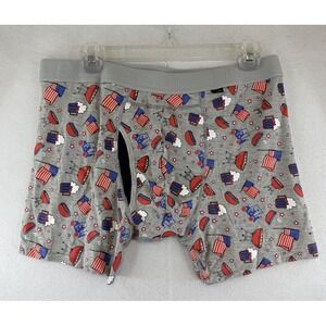Travis Mathew Men's XL BBQ Hot Dog Grill Golf USA 6" Boxer Brief Underwear NWOT